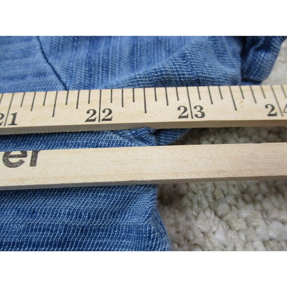 Faherty Polo Shirt Mens Extra Large XL Blue Indigo Dyed Cotton Short Sleeve * - Picture 10 of 12